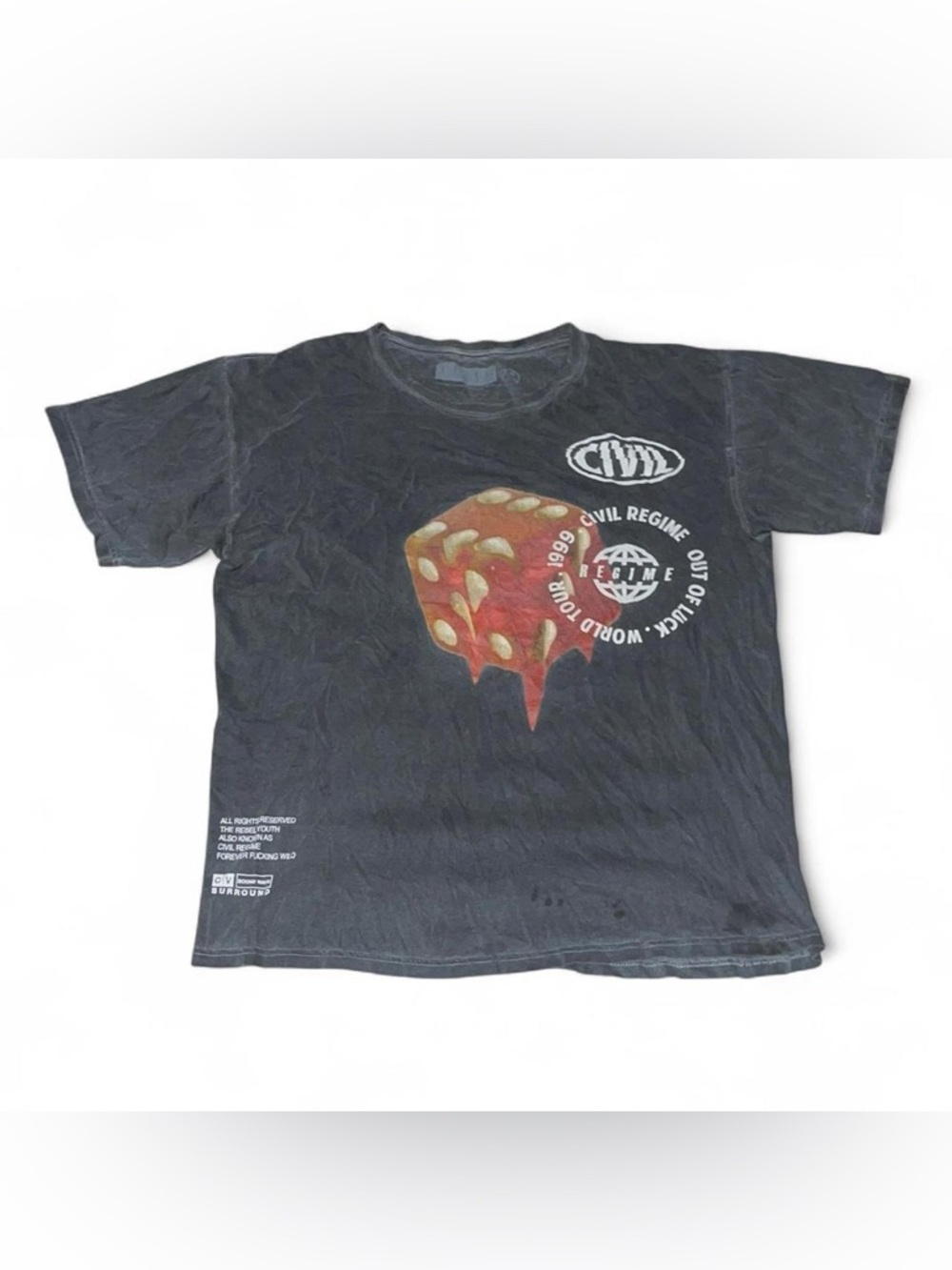 Civil Regime 1999 Out of Luck Wolrd Tour T-Shirt Faded